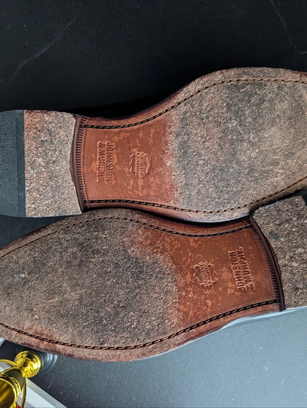 Johnston & Murphy Black Patent Wingtip Derby Shoes